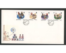 1989 - JERSEY - LOTTO/41783 - EUROPA 4v. - BUSTA FDC 1989 - JERSEY - LOTTO/41783 - EUROPA 4v. - BUSTA FDC