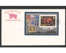 1989 - JERSEY - LOTTO/41784 - GIORNATA DEL COMMONWEALTH - BUSTA FDC 1989 - JERSEY - LOTTO/41784 - GIORNATA DEL COMMONWEALTH - BUSTA FDC