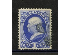 1870 - STATI UNITI - LOTTO/40835 - 1 CENT. OLTREMARE B. FRANKLIN - USATO 1870 - STATI UNITI - LOTTO/40835 - 1 CENT. OLTREMARE B. FRANKLIN - USATO