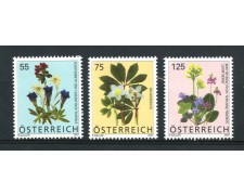 2007 - AUSTRIA - FIORI DELLE ALPI 3v. - NUOVO - LOTTO/33368