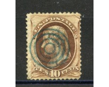 1870 - STATI UNITI - LOTTO/40841 - 10 CENT. BRUNO T.JEFFERSON - USATO 1870 - STATI UNITI - LOTTO/40841 - 10 CENT. BRUNO T.JEFFERSON - USATO