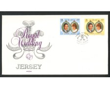 1981 - JERSEY - LOTTO/41794 - NOZZE REALI 2v. - BUSTA FDC 1981 - JERSEY - LOTTO/41794 - NOZZE REALI 2v. - BUSTA FDC