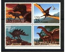 1989 - STATI UNITI - FAUNA PREISTORICA 4v. - NUOVI - LOTTO/35715 1989 - STATI UNITI - FAUNA PREISTORICA 4v. - NUOVI - LOTTO/35715
