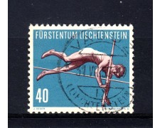 1956 - LIECHTENSTEIN - 40r. SPORT - USATO - LOTTO/32115 1956 - LIECHTENSTEIN - 40r. SPORT - USATO - LOTTO/32115