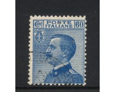 1923 - REGNO - LOTTO/47459 - 60 CENTESIMI AZZURRO VITTORIO EMANUELE III° - USATO 1923 - REGNO - LOTTO/47459 - 60 CENTESIMI AZZURRO VITTORIO EMANUELE III° - USATO