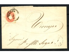 1862 - LOMBARDO VENETO - LOTTO/41042 - 5 SOLDI. SU FASCETTA DA VENEZIA 1862 - LOMBARDO VENETO - LOTTO/41042 - 5 SOLDI. SU FASCETTA DA VENEZIA
