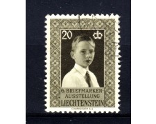 1955 - LIECHTENSTEIN - 20r. ANNIVERSARIO CROCE ROSSA - USATO - LOTTO/32117 1955 - LIECHTENSTEIN - 20r. ANNIVERSARIO CROCE ROSSA - USATO - LOTTO/32117