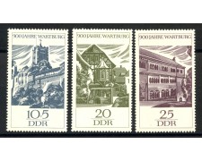 1966 - GERMANIA DDR - CENTENARIO DI WARTBURG 3v. - NUOVI - LOTTO/36228 1966 - GERMANIA DDR - CENTENARIO DI WARTBURG 3v. - NUOVI - LOTTO/36228