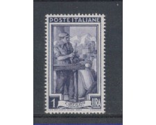 1950 - LOTTO/6116DB - REPUBBLICA - 1 LIRA ITALIA LAVORO FILIG.DB