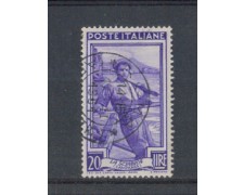 1950 - LOTTO/6123U - REPUBBLICA -  20 LIRE ITALIA AL LAVORO USAT