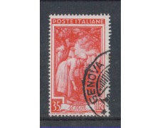 1950 - LOTTO/6126U - REPUBBLICA - 35 LIRE ITALIA AL LAVORO USATO