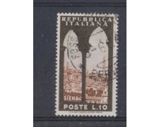 1953 - LOTTO/6221U - REPUBBLICA - 10 L. TURISTICA SIENA USATO 1953 - LOTTO/6221U - REPUBBLICA - 10 L. TURISTICA SIENA USATO