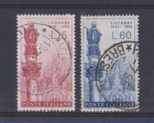 1958 - LOTTO/6329U - REPUBBLICA - LOURDES 2v. USATI 1958 - LOTTO/6329U - REPUBBLICA - LOURDES 2v. USATI