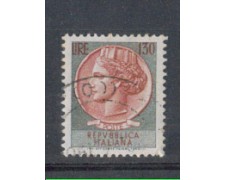 1966 - LOTTO/6449U - REPUBBLICA - 130 L. SIRACUSANA - USATO 1966 - LOTTO/6449U - REPUBBLICA - 130 L. SIRACUSANA - USATO