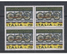 1975 - LOTTO/6632Q - REPUBBLICA - CONGRESSO FERROVIE - QUARTINA