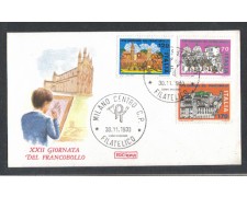 1980 - LOTTO/6732ZD - REPUBBLICA - GIORNATA FRANCOBOLLO - FDC 1980 - LOTTO/6732ZD - REPUBBLICA - GIORNATA FRANCOBOLLO - FDC