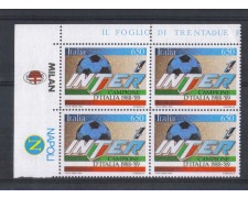 1989 - LOTTO/6924Q - REPUBBLICA - INTER CAMPIONE - QUARTINA +2AP