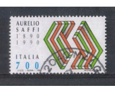 1990 - LOTTO/6937U - REPUBBLICA - AURELIO SAFFI - USATO 1990 - LOTTO/6937U - REPUBBLICA - AURELIO SAFFI - USATO