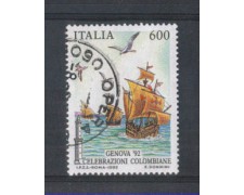 1992 - LOTTO/6997BU - REPUBBLICA - 600 L. GENOVA 92 - USATO