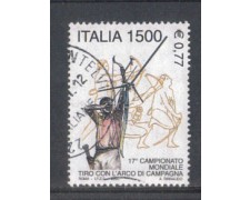 2000 - LOTTO/7281U - REPUBBLICA - TIRO CON L'ARCO - USATO 2000 - LOTTO/7281U - REPUBBLICA - TIRO CON L'ARCO - USATO