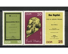 1968 - GERMANIA DDR - ANNIVERSARIO DI CARLO MARX 3v. - NUOVI - LOTTO/36265 1968 - GERMANIA DDR - ANNIVERSARIO DI CARLO MARX 3v. - NUOVI - LOTTO/36265