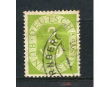 1951 - GERMANIA - 2p.VERDE CORNO DI POSTA - USATO - LOTTO/30762 1951 - GERMANIA - 2p.VERDE CORNO DI POSTA - USATO - LOTTO/30762