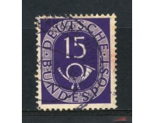 1951 - GERMANIA - 15p.VIOLETTO CORNO DI POSTA - USATO - LOTTO/30767 1951 - GERMANIA - 15p.VIOLETTO CORNO DI POSTA - USATO - LOTTO/30767