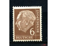 1954 - GERMANIA FEDERALE - 6p. PRESIDENTE HEUSS - NUOVO - LOTTO/30778 1954 - GERMANIA FEDERALE - 6p. PRESIDENTE HEUSS - NUOVO - LOTTO/30778