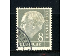 1954 - GERMANIA FEDERALE - 8p. PRESIDENTE HEUSS - USATO - LOTTO/30780U 1954 - GERMANIA FEDERALE - 8p. PRESIDENTE HEUSS - USATO - LOTTO/30780U