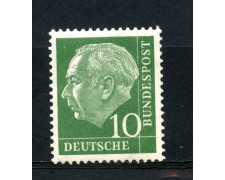 1954 - GERMANIA FEDERALE - 10p. PRESIDENTE HEUSS - NUOVO - LOTTO/30781 1954 - GERMANIA FEDERALE - 10p. PRESIDENTE HEUSS - NUOVO - LOTTO/30781