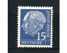 1954 - GERMANIA FEDERALE - 15p. PRESIDENTE HEUSS - NUOVO - LOTTO/30782 1954 - GERMANIA FEDERALE - 15p. PRESIDENTE HEUSS - NUOVO - LOTTO/30782