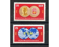 1970 - GERMANIA DDR - CONFEDERAZIONE SINDACATI 2v. - NUOVI - LOTTO/36342 1970 - GERMANIA DDR - CONFEDERAZIONE SINDACATI 2v. - NUOVI - LOTTO/36342
