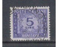1955/66 - LOTTO/7825U - REPUBBLICA - 5 LIRE SEGNATASSE - USATO 1955/66 - LOTTO/7825U - REPUBBLICA - 5 LIRE SEGNATASSE - USATO