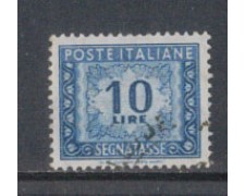 1955/66 - LOTTO/7827U - REPUBBLICA - 10 LIRE SEGNATASSE USATO 1955/66 - LOTTO/7827U - REPUBBLICA - 10 LIRE SEGNATASSE USATO