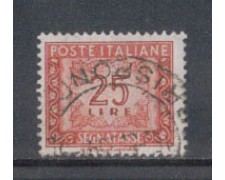 1955/66 - LOTTO/7829U - REPUBBLICA - 25 LIRE SEGNATASSE USATO 1955/66 - LOTTO/7829U - REPUBBLICA - 25 LIRE SEGNATASSE USATO