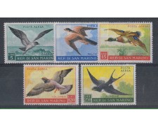 1959 - LOTTO/7857 - SAN MARINO - FAUNA AVICOLA 5v. POSTA /AEREA NUOVI 1959 - LOTTO/7857 - SAN MARINO - FAUNA AVICOLA 5v. POSTA /AEREA NUOVI