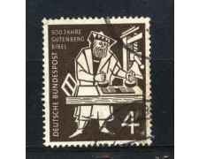 1954 - GERMANIA FEDERALE - CENTENARIO STAMPA DELLA BIBBIA - USATO - LOTTO10509U 1954 - GERMANIA FEDERALE - CENTENARIO STAMPA DELLA BIBBIA - USATO - LOTTO10509U