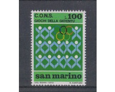 1973 - LOTTO/7943 - SAN MARINO - GIOCHI DELLA GIOVENTU' 1973 - LOTTO/7943 - SAN MARINO - GIOCHI DELLA GIOVENTU'