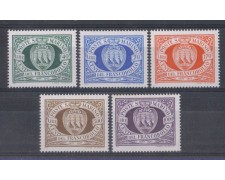 1977 - LOTTO/7976 - SAN MARINO - CENTENARIO FRANCOBOLLI 5v.- NUOVI