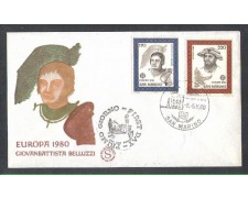 1980 - LOTTO/8005ZA - SAN MARINO - EUROPA - FDC 1980 - LOTTO/8005ZA - SAN MARINO - EUROPA - FDC