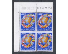 1982 - LOTTO/8029Q - SAN MARINO - ASCAT - QUARTINA 1982 - LOTTO/8029Q - SAN MARINO - ASCAT - QUARTINA