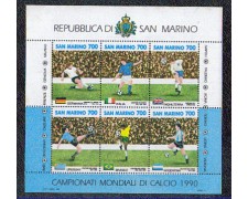 1990 - LOTTO/8103 - SAN MARINO - CALCIO ITALIA 90 - FOGLIETTO 1990 - LOTTO/8103 - SAN MARINO - CALCIO ITALIA 90 - FOGLIETTO