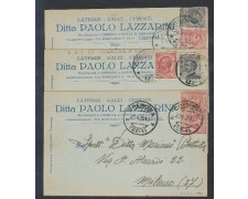 CREMONA - 1925 - LBF/1500 - TRE CARTOLINE COMMERCIALI