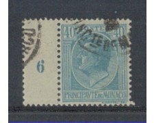 1924 - LOTTO/8514UB - MONACO - 40c. AZZURRO BORDO NUMERATO 1924 - LOTTO/8514UB - MONACO - 40c. AZZURRO BORDO NUMERATO