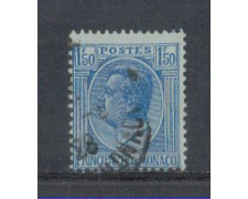1924 - LOTTO/8529U - MONACO - 1,50 Fr.AZZURRO - USATO