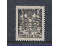 1942 - LOTTO/8576AL - MONACO - STEMMA - 10c. NERO 1942 - LOTTO/8576AL - MONACO - STEMMA - 10c. NERO