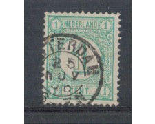 1876 - LOTTO/3585BU - OLANDA - 1c. VERDE - USATO 1876 - LOTTO/3585BU - OLANDA - 1c. VERDE - USATO