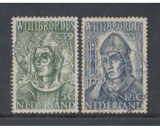 1939 - LOTTO/8690U - OLANDA - S.WILLIBRORD 2v. USATI 1939 - LOTTO/8690U - OLANDA - S.WILLIBRORD 2v. USATI