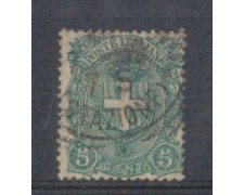 1896 - LOTTO/REG67U - REGNO - 5c. STEMMA - USATO 1896 - LOTTO/REG67U - REGNO - 5c. STEMMA - USATO