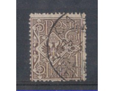 1901 - LOTTO/REG68U - REGNO - 1c. BRUNO - USATO 1901 - LOTTO/REG68U - REGNO - 1c. BRUNO - USATO